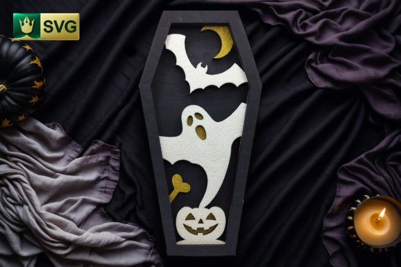 Download Halloween Coffin V2 | Ghost SVG 3D - Ghost Collection