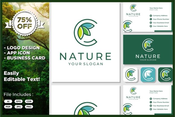 Download Letter C Leaf Plant Organic - Premium Bundle