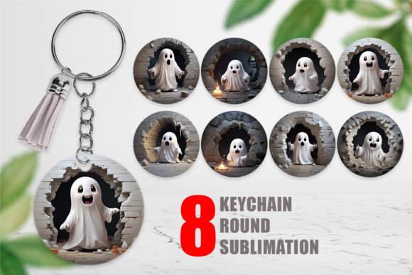 Download Keychain 3D Ghost from Crack Hole - Ghost Collection