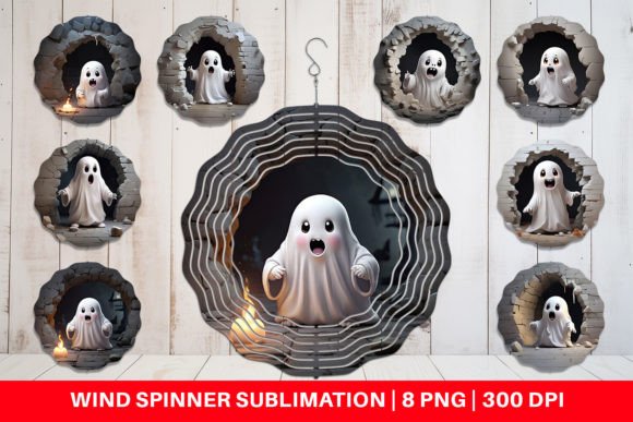 Download Wind Spinner 3D Ghost from Crack Hole - Ghost Collection