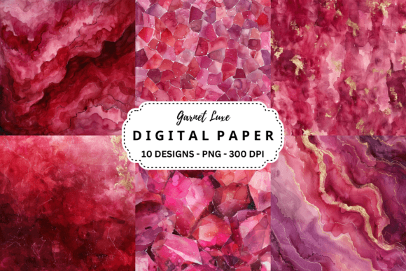 Download Watercolor Garnet Luxe Background - Luxe Collection